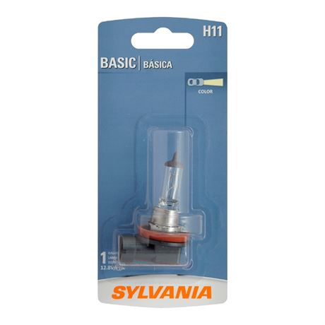 Sylvania H11 Basic Auto Halogen Headlight Bulb, 1 pack, Compatible with