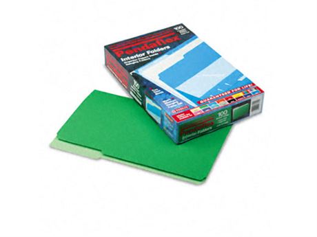 2 pack Pendaflex Interior File Folders 1/3 Cut Top Tab Legal Green 100/Box