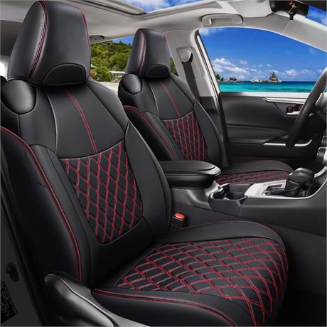 Huidasource Custom Fit RAV4 Seat Covers Full Coverage, Waterproof Leather Seat