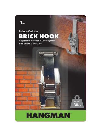 Hangman Indoor/Outdoor Brick Hook 2 package