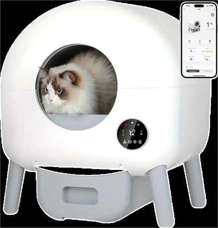 Large Capacity 110L Automatic Cat Litter Box - Wearable Technology -