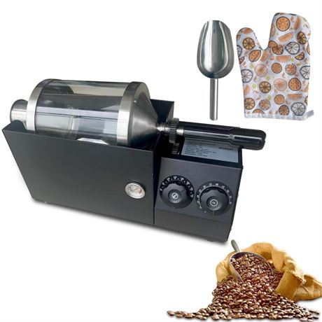 Electric Coffee Roaster Machine, 600g Capacity, Visible Roasting Window -