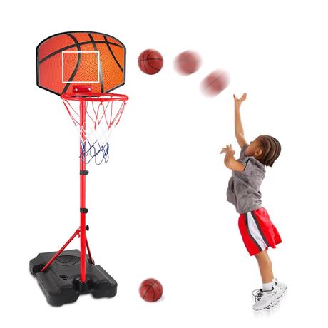 Kids Basketball Hoop for 1 2 3 4 5 6 Year Old Stand Adjustable Height