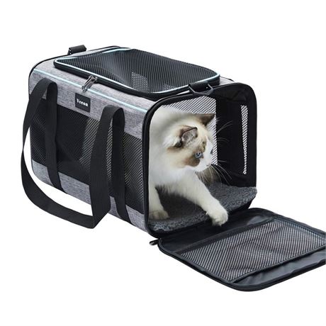 Vceoa 19x12x12 Inches Cat, Dog Carrier for Pets Up to 22 Lbs, Soft-Sided Cat