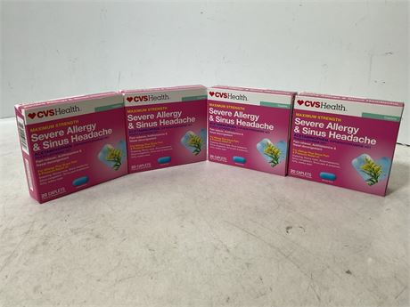 CVS Maximum Strength Severe Allergy & Sinus Headache Acetaminophen Tablets, 20