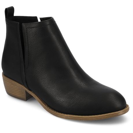 Journee Womens Rimi Pull On Stacked Heel Booties, Widths Available size 7.5