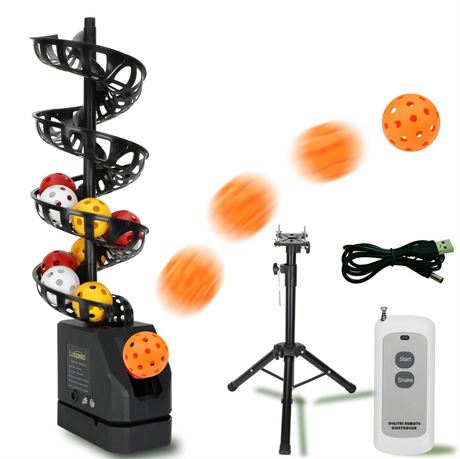 Pickleball Launcher Machine with Remote Control ，Can Hold 29 Pickleballs, Three