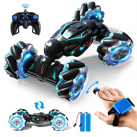 1:12 RC Stunt Car, 2.4GHz 4WD Remote Control Gesture Sensor Toy Cars, Double