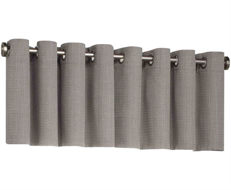 Eclipse Palisade Blackout Grommet Valance, 52"x18", Grey