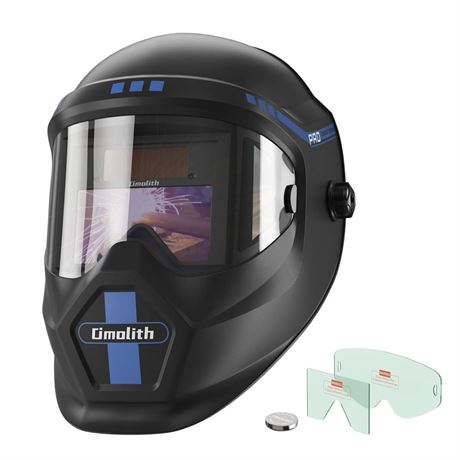 Anti Fog Up 1/1/1/1 True Color Welding Helmet with SIDE VIEW，Solar Powered Auto