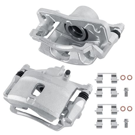 2PCS Front Disc Brake Calipers Assembly with Bracket Compatible with 1996-2011