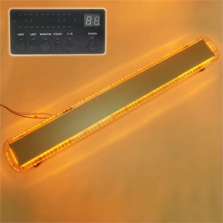 CFLMYYXGS 12V - 24V 63" 120 LED Amber LED Lights Emergency Warning Light