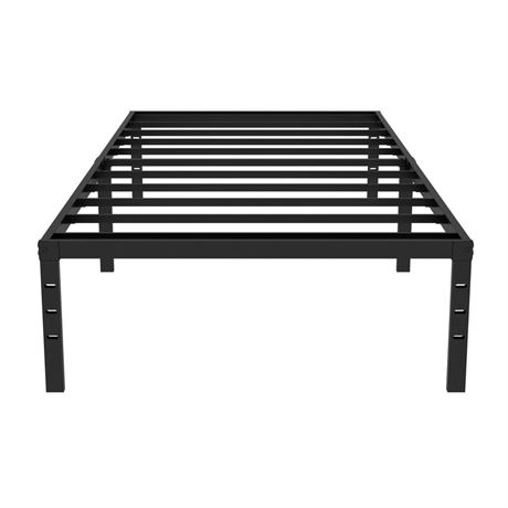 Twin Bed Frames 18 Inch High Metal Platform, Max 2000lbs Heavy Duty Metal Slat