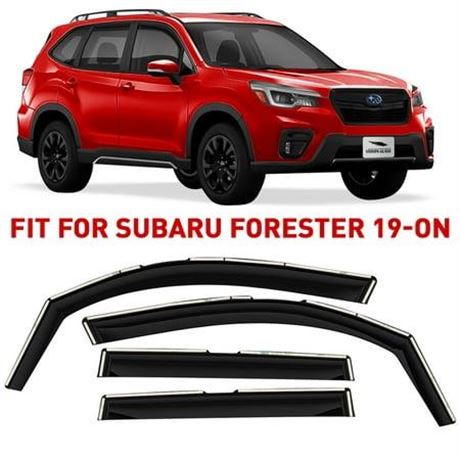 Voron Glass in-Channel Extra Durable Rain Guards for Subaru Forester 2019-2024