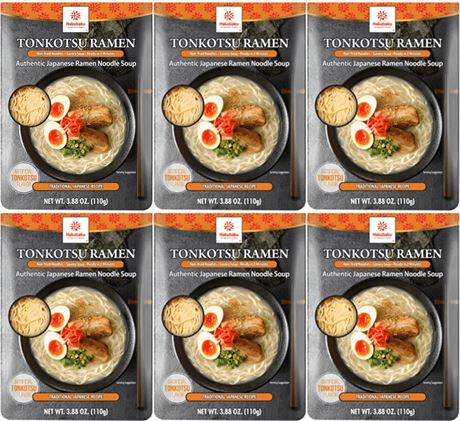 Hakubaku Authentic Japanese Ramen Noodles (Tonkotsu, 6 PACK)