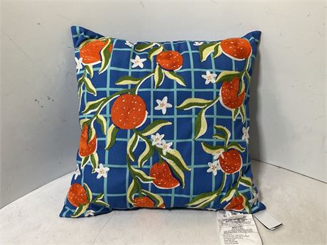 navy color with oranges 18x18