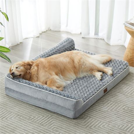 BFPETHOME Orthopedic Dog Beds for Large Dogs-Waterproof Sofa Dog Bed with