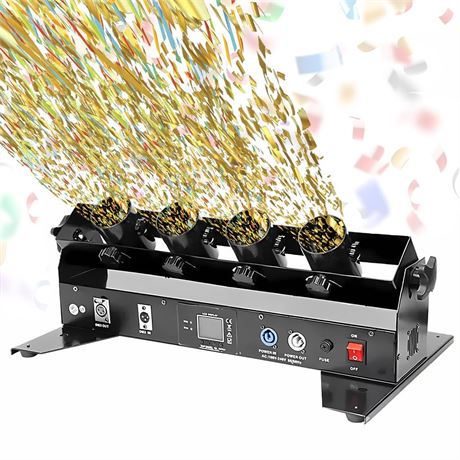 Confetti Machine, Professional Electric Confetti Launcher, DMX/Remote Control