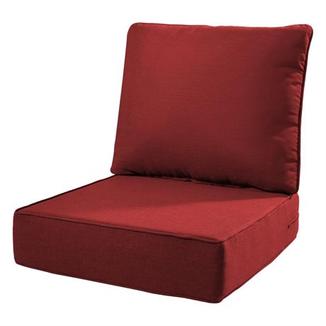 6" Thick Outdoor Cushions 22x24x6, 1-Set Deep Seat Patio Cushions with