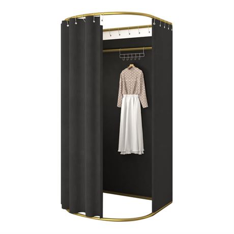 Clothing Store Fitting Room with Shading Curtain, Portable Temporary Mobile