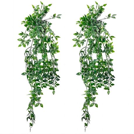 2pcs Artificial Hanging Plants 2.8ft Fake Ivy Vine Fake Ivy Leaves for Wedding