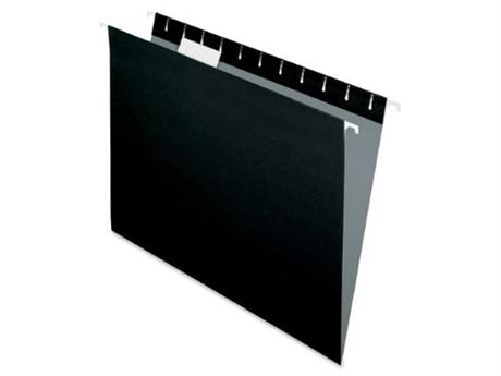 (5 cases)Pendaflex Essentials Colored Hanging Folders 1/5 Tab Letter Black