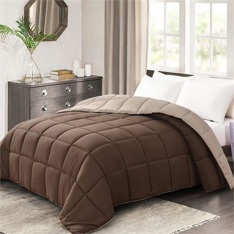 Homelike Moment Lightweight Twin Comforter - Brown Down Alternative Comforters