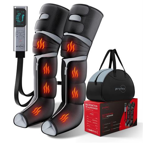 Leg Massager with Heat and Compression, Foot Massager for Circulation and Pain