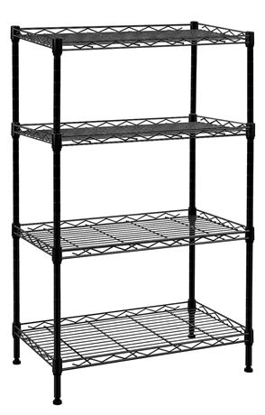 4 Tier Storage Shelves Wire Shelving Rack Unit, Adjustable Metal Rack for