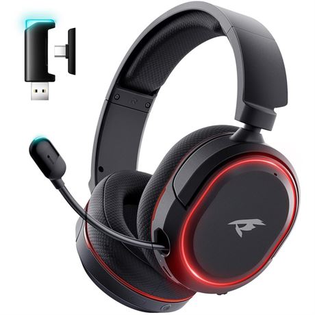 OFFSITE Wireless Gaming Headset, 7.1 Surround Sound, 2.4GHz USB Gaming Headphone