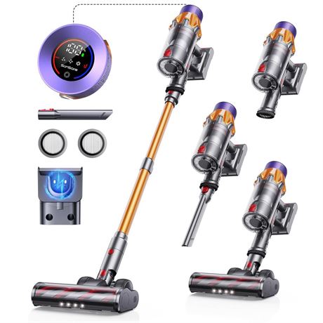 Cordless Vacuum Cleaner, 550W 45KPA 60Mins Cordless Stick Vacuum Cleaner With