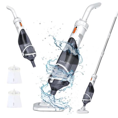 Pool Vacuum for Above & In-ground Pool with a Telescopic Pole, Handheld Pool