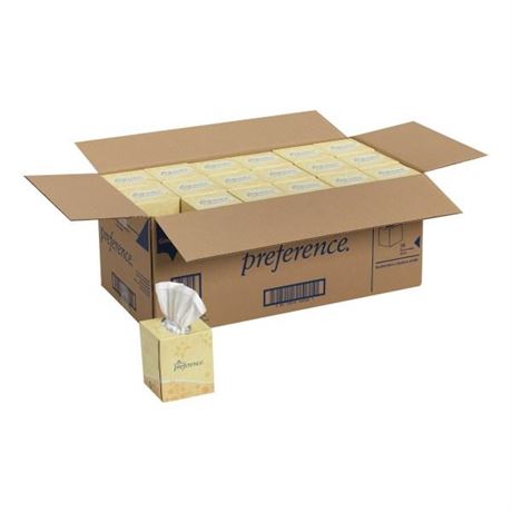 Preference 2-Ply Facial Tissue Cube 100 Count  36 Packs  3600 Total