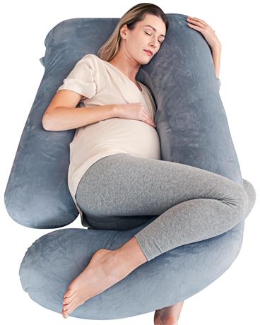 Cute Castle Pregnancy Pillows, Soft U-Shape Maternity Pillow with Removable