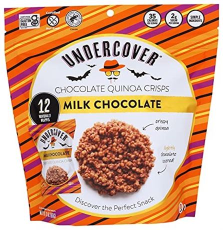 UNDERCOVER CHOCOLATE CO Halloween Milk Chocolate Quinoa Crisps, 3 OZ