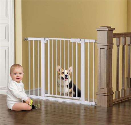 BabyBond 27-43" Easy Install Baby Gate for Stairs, Extra Wide Baby Gates for