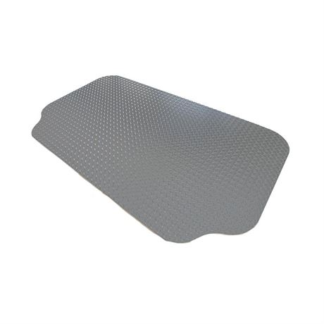 36 in. X 63 in. Gray Diamond Plate Under-the-Grill Protective Deck and Patio Mat