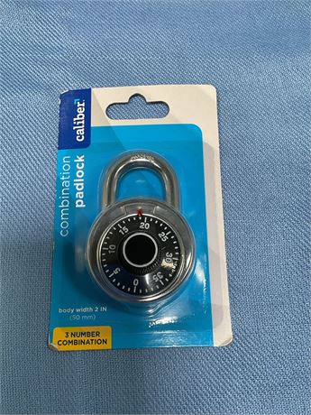 Caliber Lock 3 Combination Padlock 2 Inch