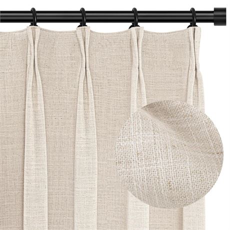 OFFSITE 100% Blackout Shield Pinch Pleated Curtains 96 Inches Long, 100%