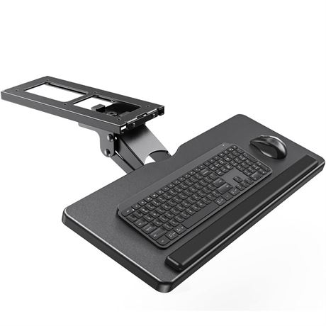 ErGear Keyboard Tray Under Desk, Sliding Keyboard & Mouse Tray with Adjustable
