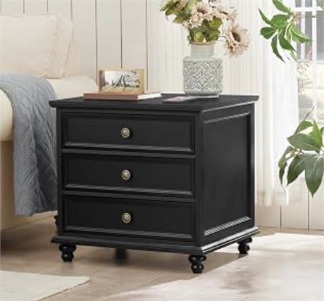 Black bedside table:
