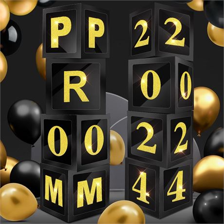 8 Pcs Prom Decorations Prom Column 12 Inches Balloons Boxes Set Senior Night