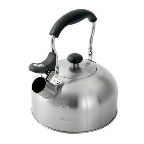 Mainstays Misc set 1.8-Liter Whistle Tea Kettle Stainless Steel Silver and two