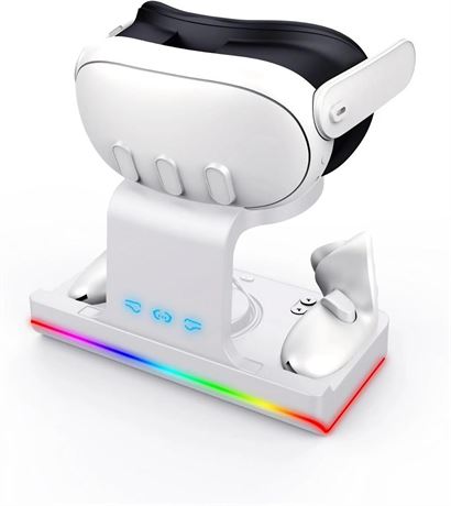 Charging Station for Meta 3, Fast Charging VR Charging Dock for 3, Wall Mount