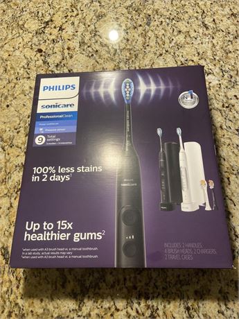 Philips Sonicare Professional Clean Power Toothbrush Set (Black /White)