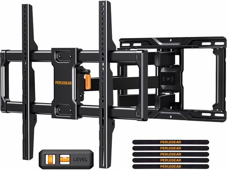 Perlegear Full Motion TV Wall Mount for Most 42–84 inch Flat Curved TVs up to