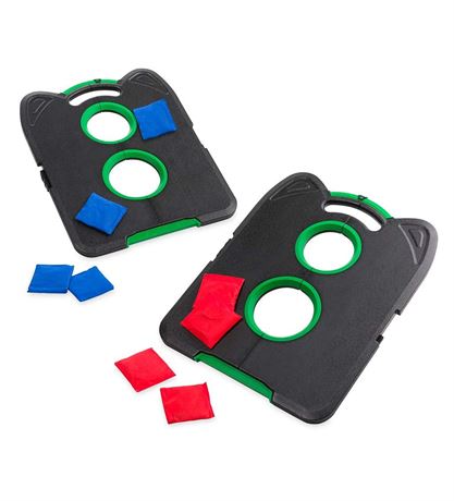 HearthSong Pick-up-and-Go Portable Cornhole Game Set for Kids  Indoor and
