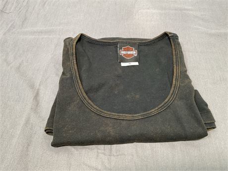 Harley Davidson Tank Top Brown Tie-Dye LADIES XL