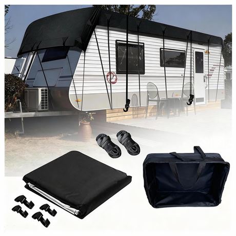 Wider 3.3m/10.83ft Camper roof Cover 210D Oxford Cloth Class C Rv Cover Wind,
