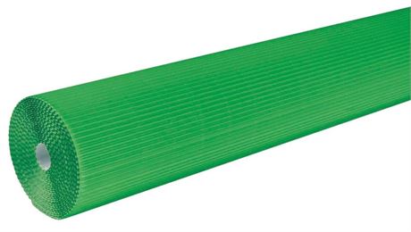 Solid Color Corrugated Paper Roll, 48 Inches x 25 Feet, Apple Green